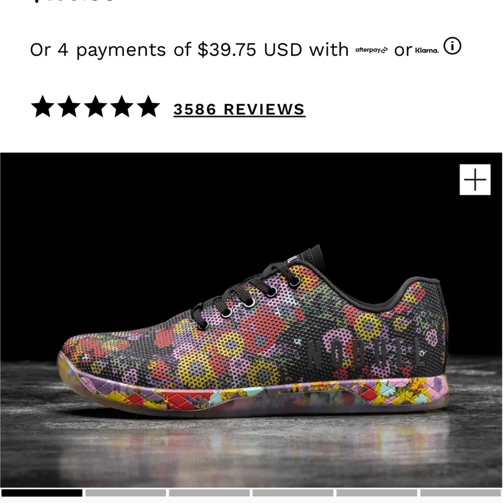 BRAND NEW FLORAL COLLECTION NOBULL TRAINERS. Never worn. Received as a gift.